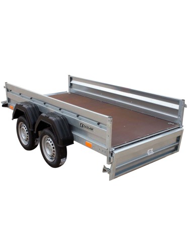Remorque double essieu 235T ridelles avant/arrière ouvrantes démontage latéral rapide