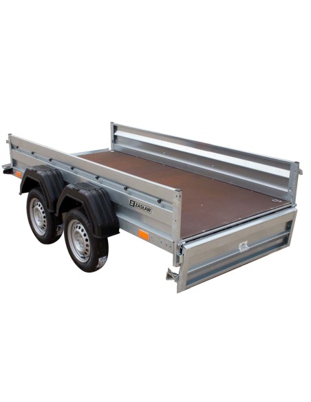 Remorque double essieu 235T ridelles avant/arrière ouvrantes démontage latéral rapide Remorque double essieu 235T ridelles avant/arrière ouvrantes démontage latéral rapide