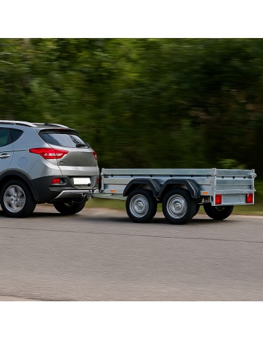 Remorque double essieu 235T ridelles avant/arrière ouvrantes démontage latéral rapide