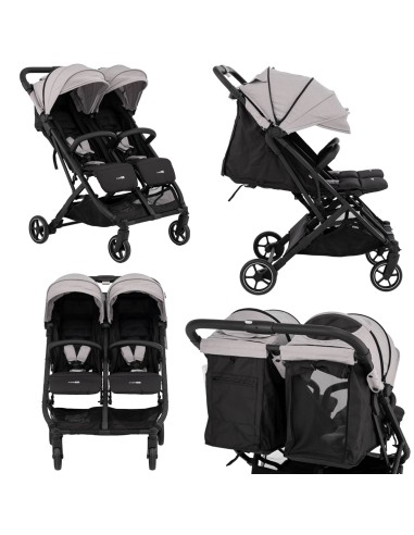 Poussette jumeaux ou enfants rapprochés largeur 74 cm