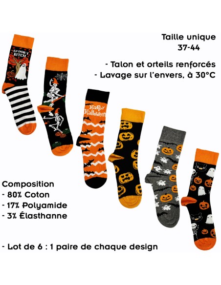 Chaussettes fantaisie unisexes en coton taille unique 37-44