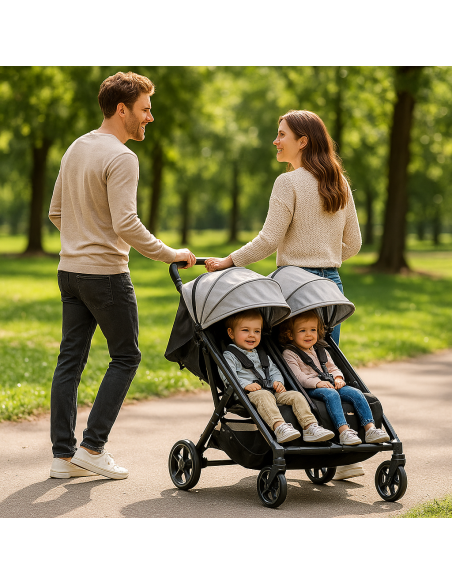 Poussette jumeaux ou enfants rapprochés largeur 74 cm Poussette jumeaux ou enfants rapprochés largeur 74 cm