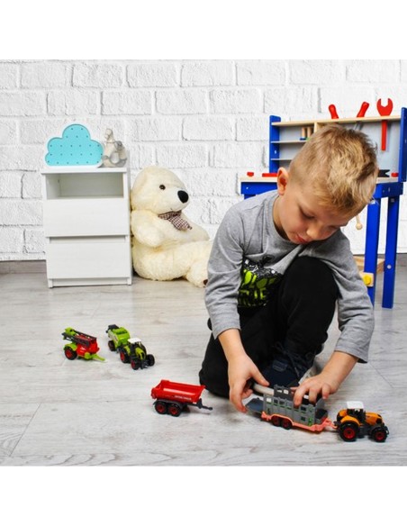 Jouet 2 tracteurs agricoles et 4 engins pour enfants Jouet 2 tracteurs agricoles et 4 engins pour enfants
