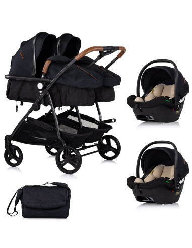 Poussette jumeaux ou enfants rapprochés avec ou sans siège auto