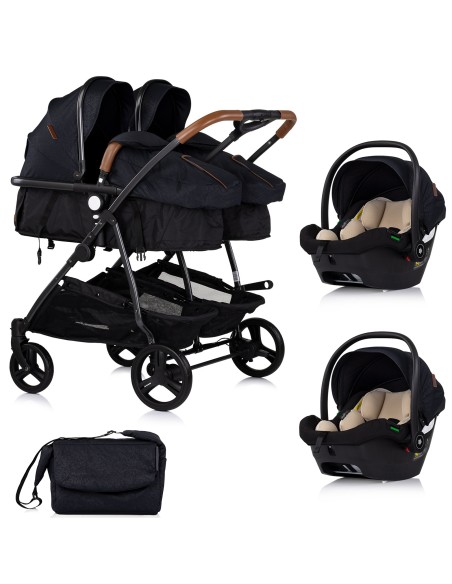 Poussette jumeaux ou enfants rapprochés avec ou sans siège auto