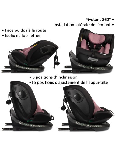 Siège auto AZURE i-Size 360° Isofix 40 à 150 cm inclinable