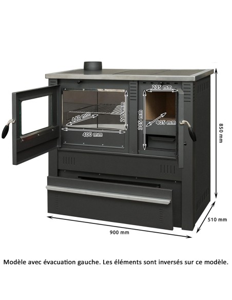 CELIMIKA ECO Cuisinière à bois A+ 10 kW poêle à bois avec four CELIMIKA ECO Cuisinière à bois A+ 10 kW poêle à bois avec four