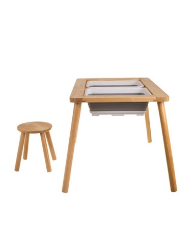 Table Sensorielle en Bois avec Tabouret