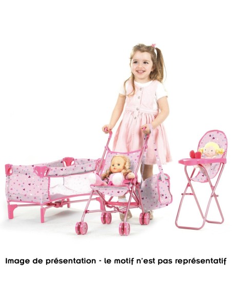 TRIXY Poussette de Poupée Pliable Chaise Haute Sac à Langer et Lit parapluie Enfant TRIXY Poussette de Poupée Pliable Chaise Haute Sac à Langer et Lit parapluie Enfant