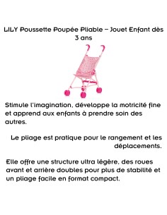 LILY Poussette Poupée Pliable 2