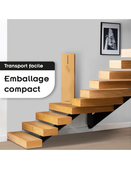 NAMARA Sommier à lattes robuste avec pieds en acier - Montage facile -