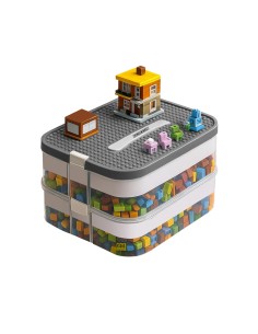 Boîte de rangement avec compartiments empilables pour jouets briques de construction 2