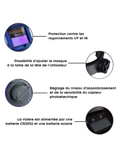 Masque de soudure Casque de soudure professionnel photochromique 2