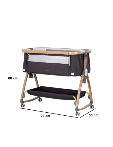 CHARISMA Lit bébé cododo ouverture latérale Inclinaison anti-reflux hauteur réglable 6 positions