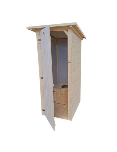 Abri WC en bois fabrication artisanale, solide et prêt à poser. Toilettes sèches robustes style rustique.