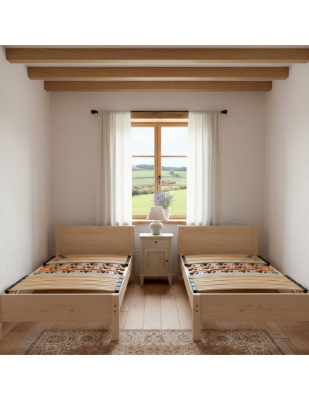 Sommier à lattes ergonomique 7 zones de confort avec plots de soutien