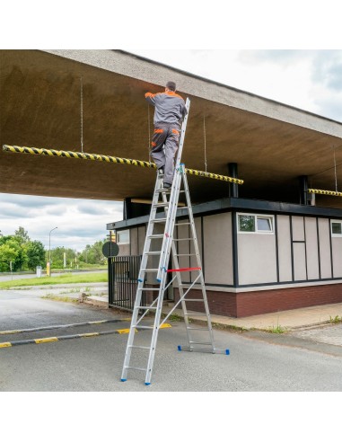 PETRA Echelle professionnelle transformable en aluminium 3 plans