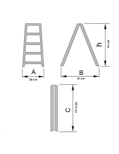 STEP Marchepied double pliable en aluminium