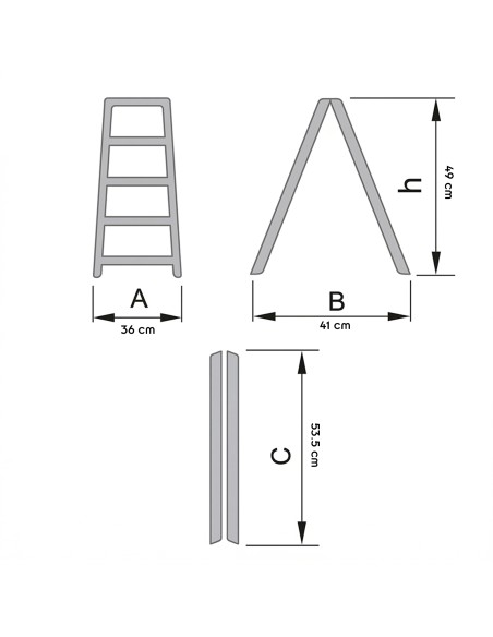 STEP Marchepied double pliable en aluminium