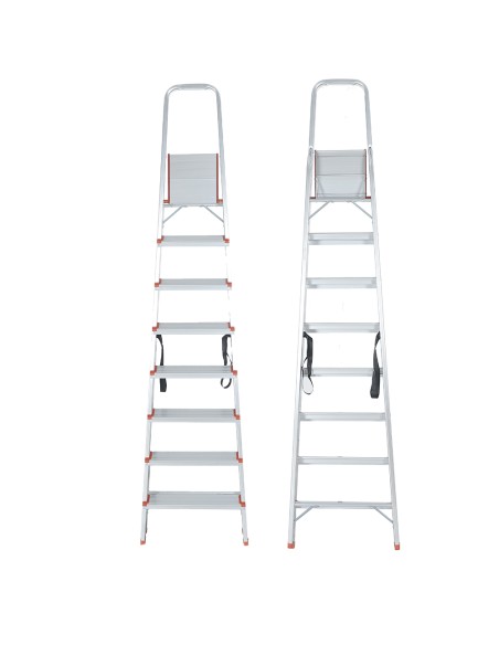 RISE Escabeau pliable en aluminium avec pieds antidérapants