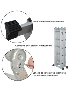 LIFT Echelle modulable en aluminium 4 pans 2