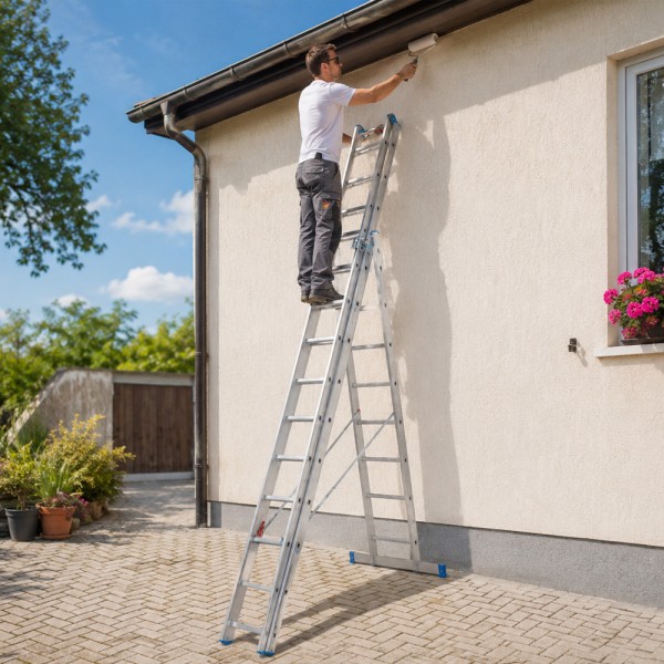 PETRA Echelle professionnelle transformable en aluminium 3 plans