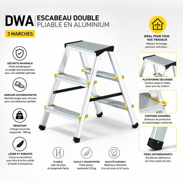 DWA Escabeau 3 marches