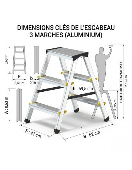 DWA Escabeau 3 marches