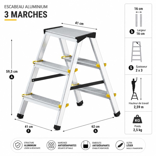 DWA Escabeau 3 marches