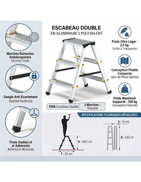 DWA Escabeau 3 marches