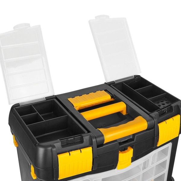 Chariot à outils modulable avec tiroirs et compartiments 3 niveaux