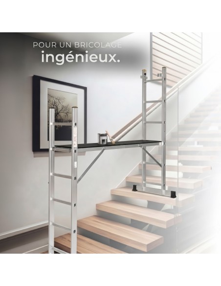 HIGH Échelle 2 Plans Modulable en Aluminium – Polyvalente 3-en-1