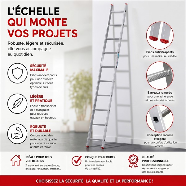 XTRA Echelle en aluminium simple
