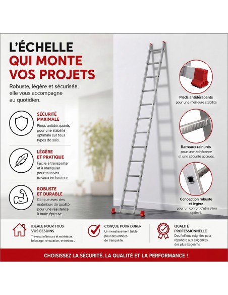 XTRA Echelle en aluminium simple