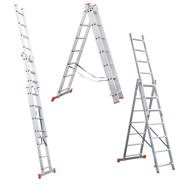 Échelle Transformable 3 Plans Aluminium XTRA | Multi-usages