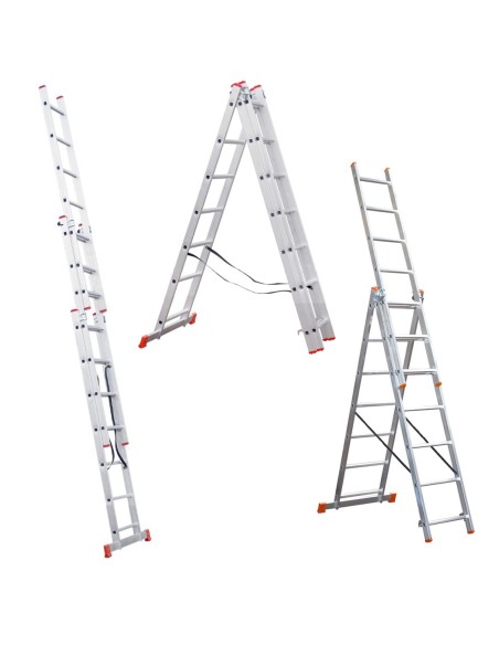 Échelle Transformable 3 Plans Aluminium XTRA | Multi-usages