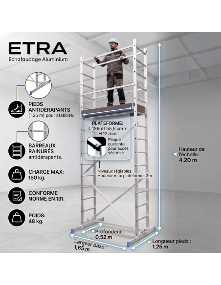 ETRA Echafaudage en aluminium