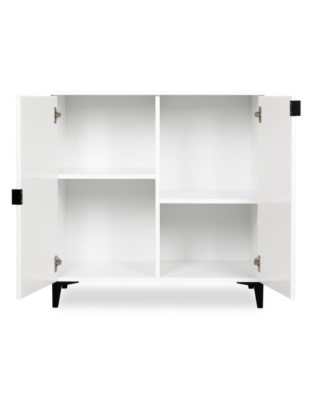 MIA Commode bébé en bois avec étagères 2 portes