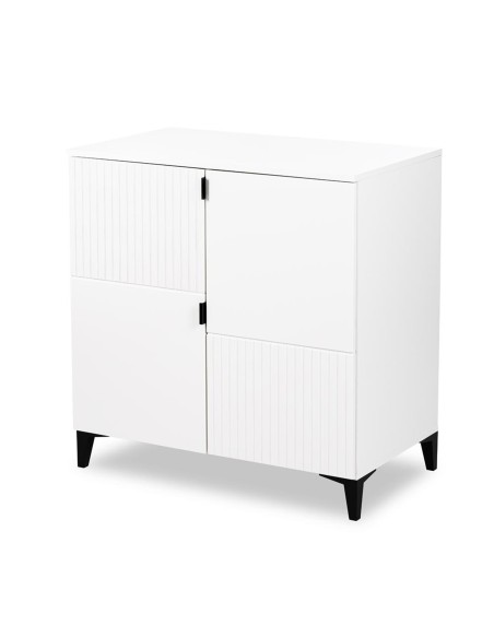 MIA Commode bébé en bois avec étagères 2 portes