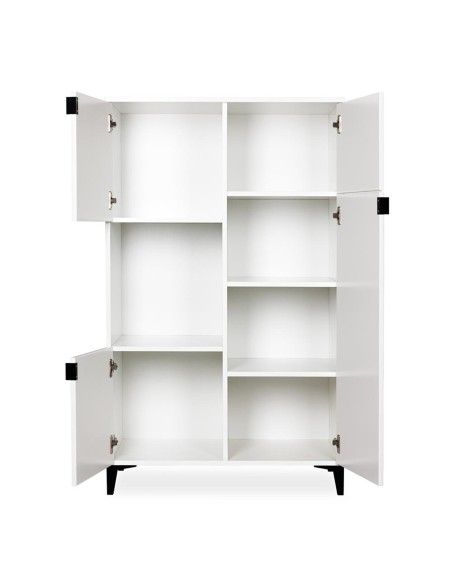 MIA Armoire 3 portes avec étagères et 1 niche