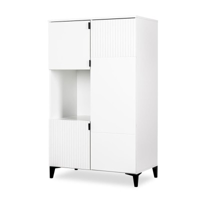 MIA Armoire 3 portes avec étagères et 1 niche