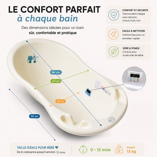 Baignoire Cat and dog jaune 86 cm
