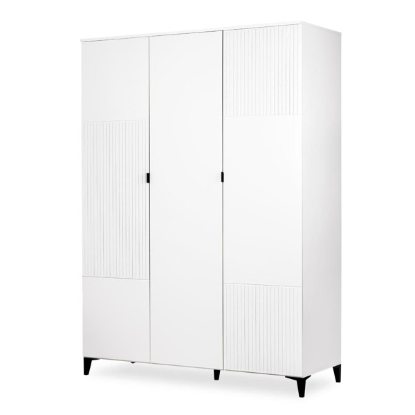 MIA Armoire penderie 3 portes avec étagères pour chambre enfant