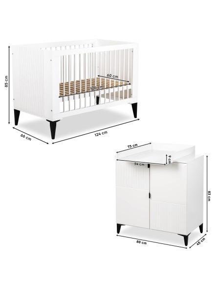 MIA Ensemble bébé Lit évolutif 120x60