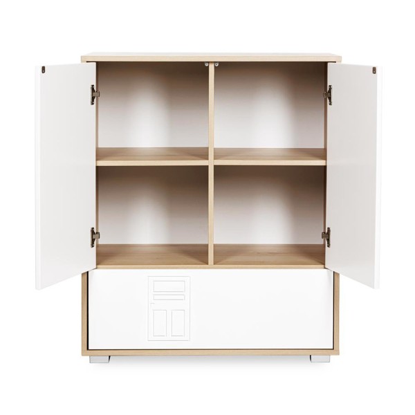 IDA Commode bébé en bois 2 portes 1 tiroir