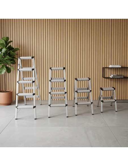 STEP Marchepied double pliable en aluminium – 2 à 5 marches