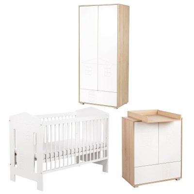 IDA Ensemble bébé armoire, commode et lit