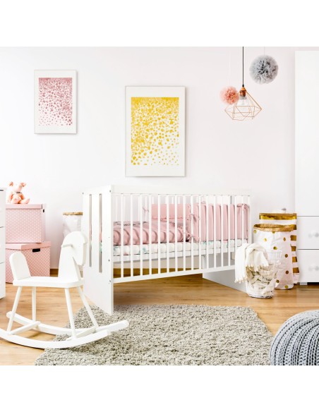 PAOLA Lit bébé évolutif avec barreaux