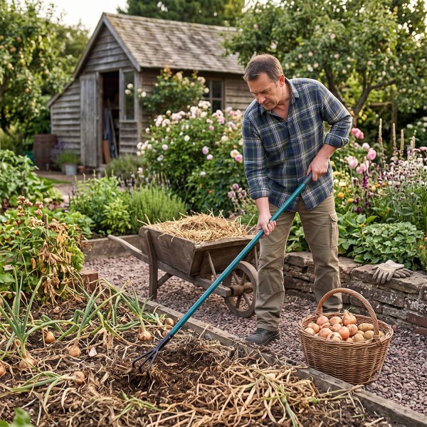 GARDEN Outils de jardinage - Cultivateur griffe piocheuse 3 dents avec manche long