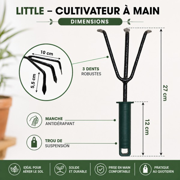 LITTLE Outils de jardinage à main - Cultivateur